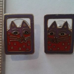 Laurel Burch Vintage Cat Earrings
